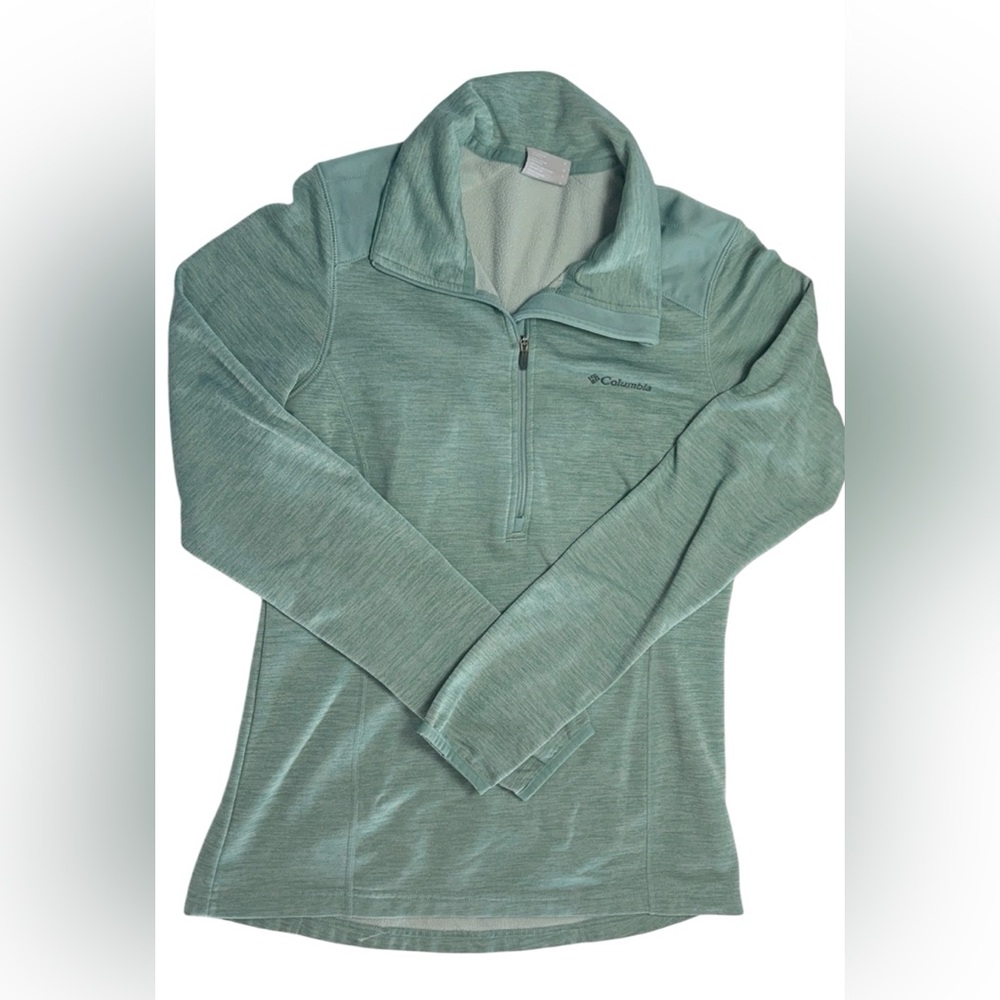 Columbia Women's Sage Green Quarter-Zip Sweatshirt